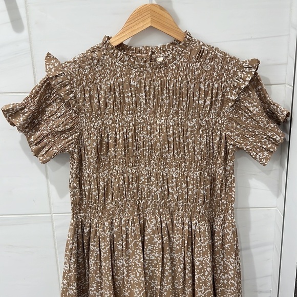 Mirth | NWT Crete Mini Dress in Desert Sand Coral Print - Size Medium - Picture 4 of 11